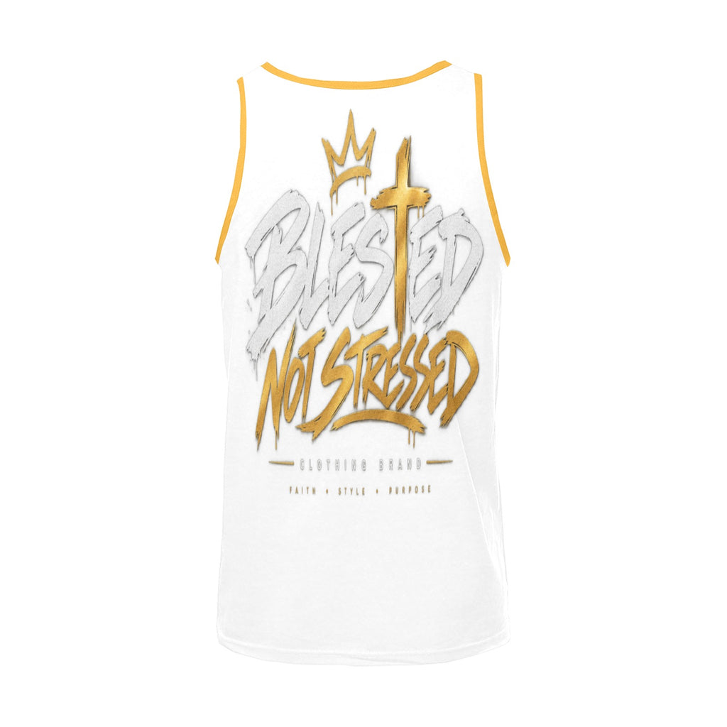 Blessed Not Stressed Men's All-Over Print Tank Top