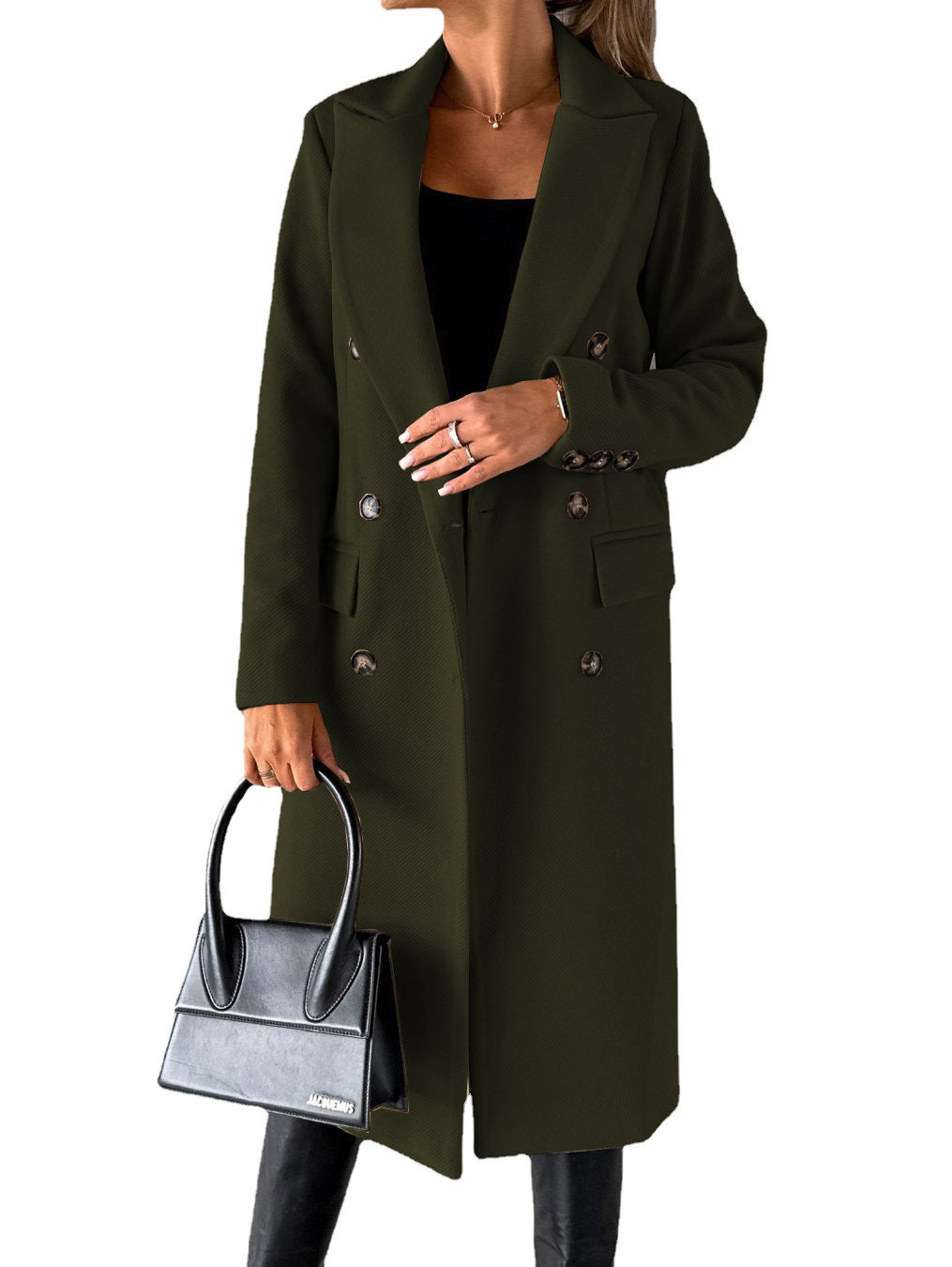 Double breasted women’s lapel Coat
