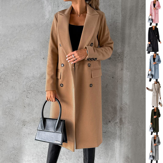 Double breasted women’s lapel Coat