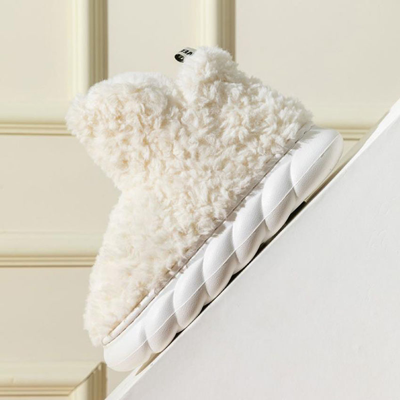 Heeled Waterproof Indoor And Outdoor Cute Cotton Slippers