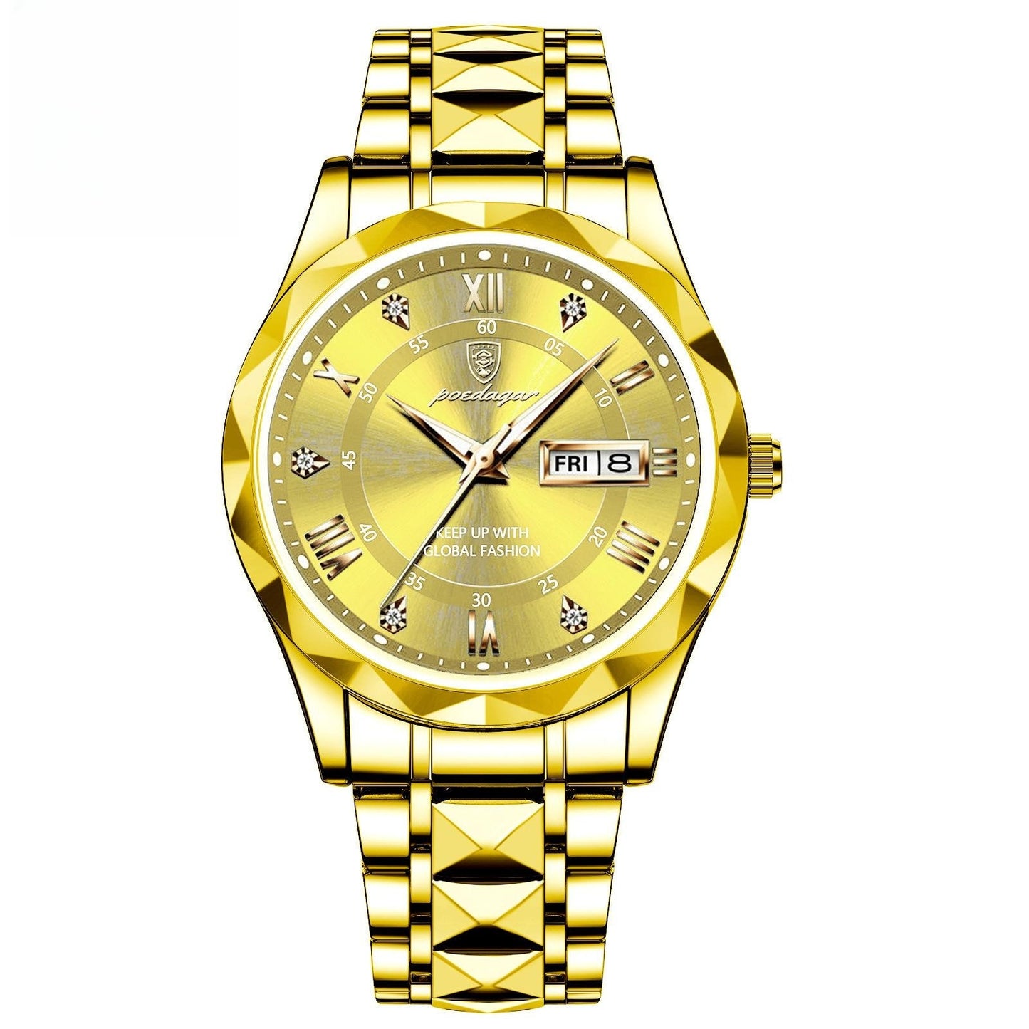 Men's luxury waterproof Double Calendar Luminous  Watch