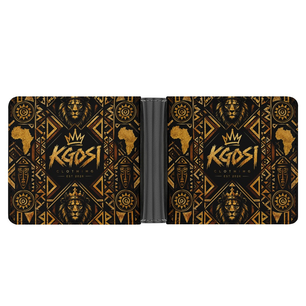 KGOSI PU Leather Wallet with Two-Sided Designs