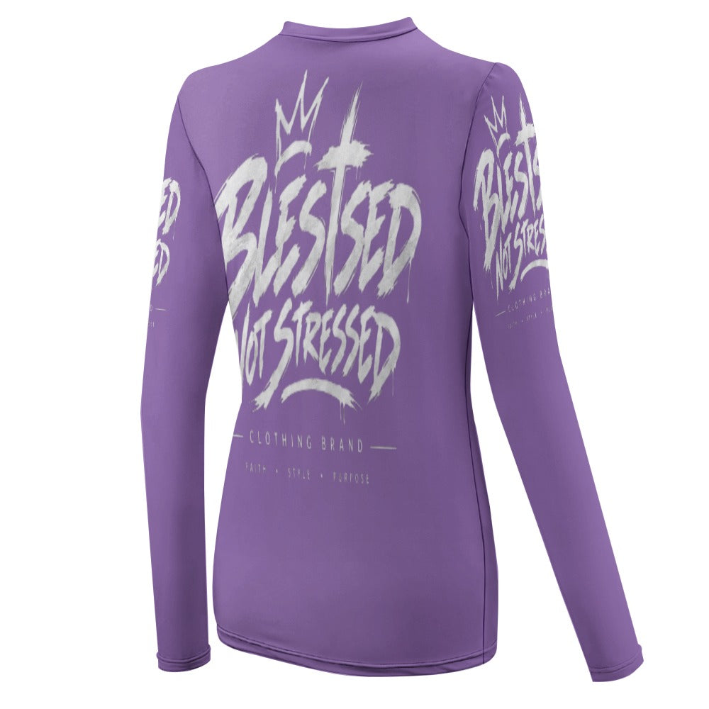 Blessed Not Stressed Women's Lightweight Long Sleeve T-Shirt