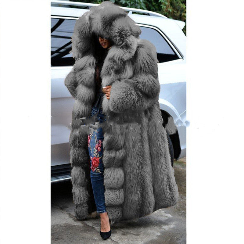 Womens luxurious Faux Fur Coat