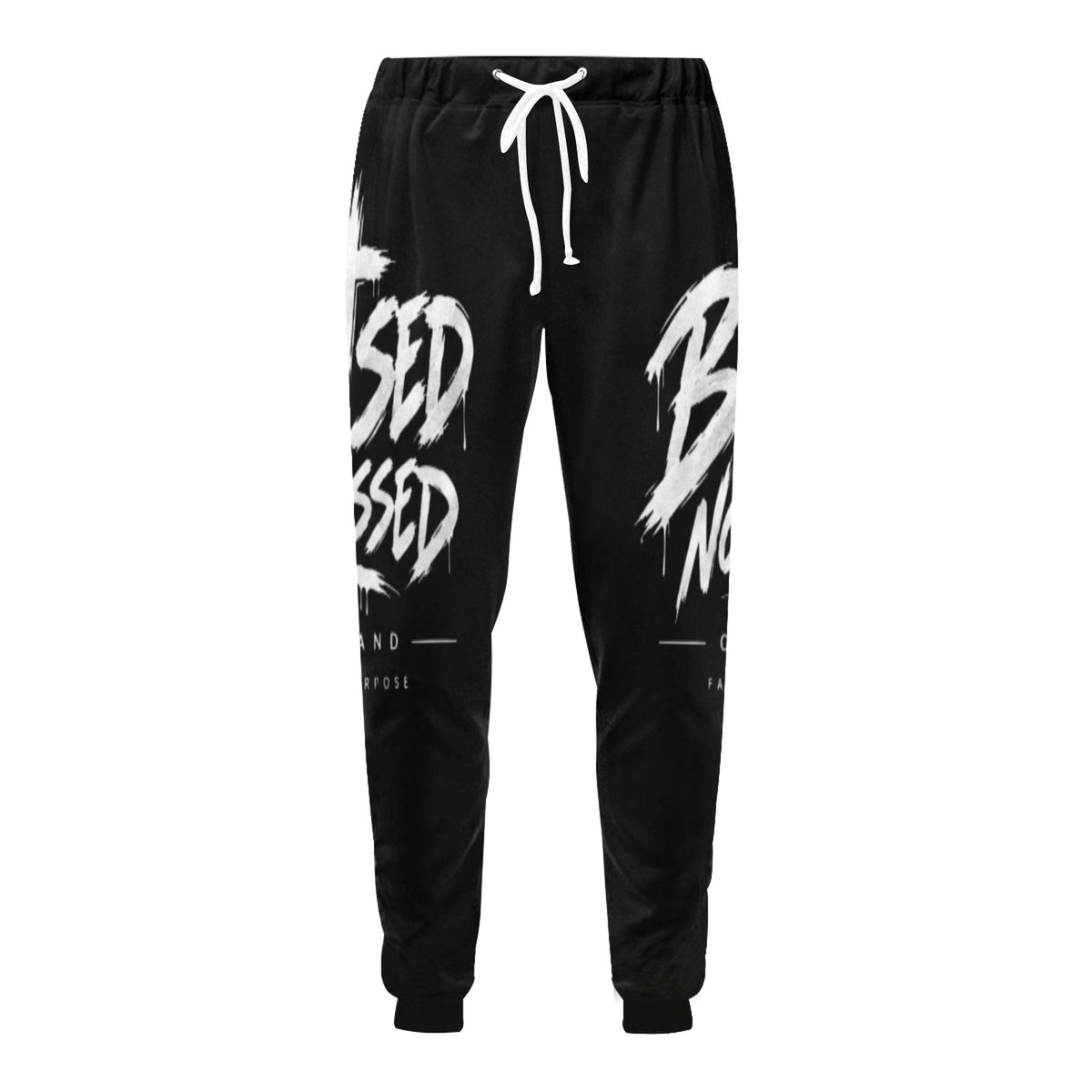 Blessed Not Stressed Relaxed-Fit Drawstring Sweatpants