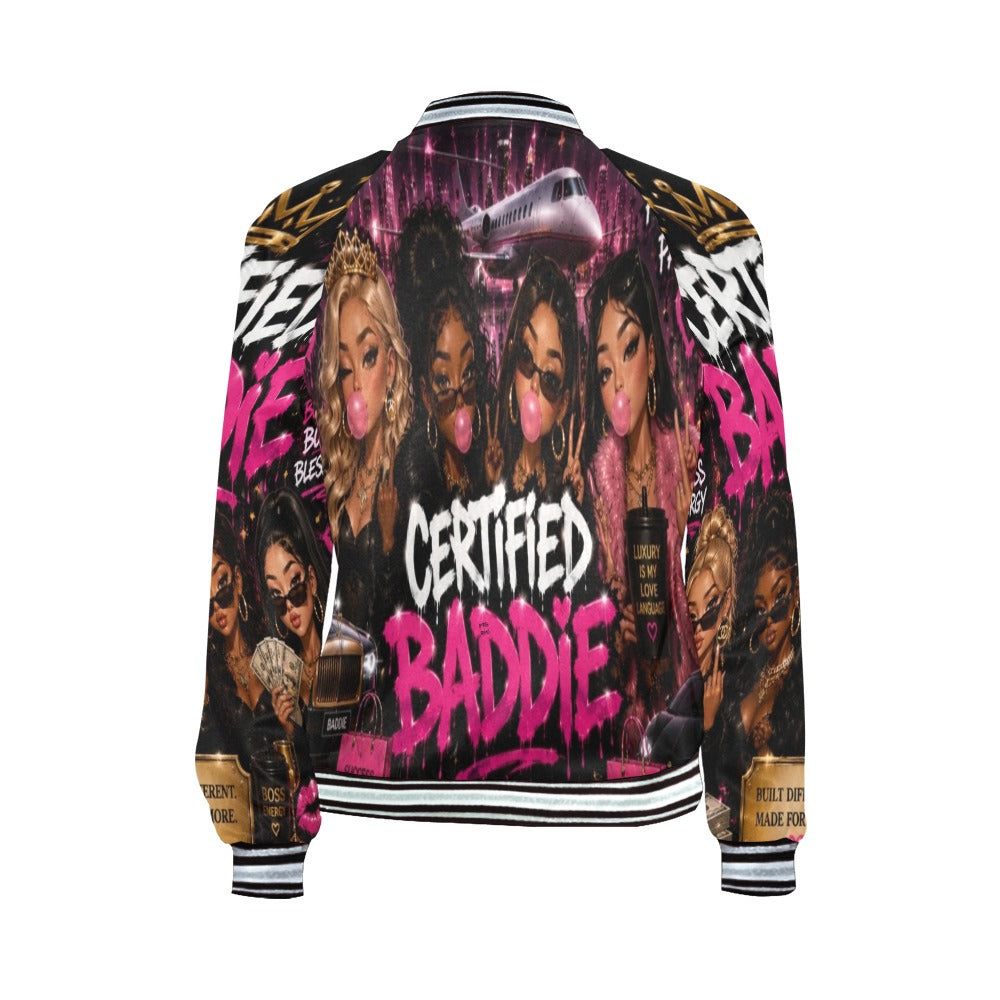 CERTIFIED BADDIE V1 Women's Horizontal Stripes Jacket – Bold Streetwear