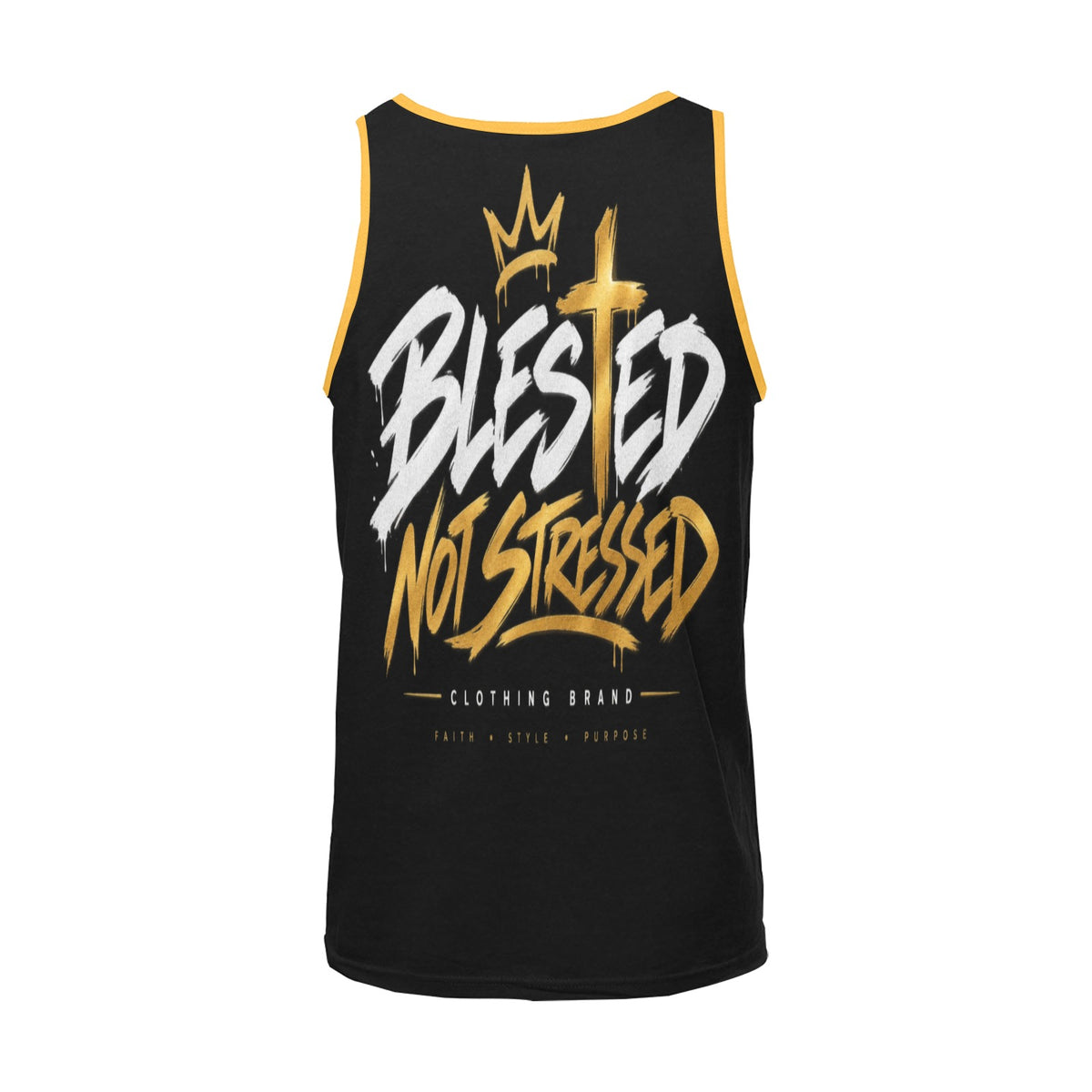 Blessed Not Stressed Men's All-Over Print Tank Top
