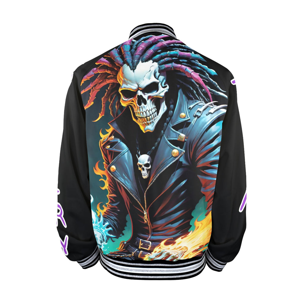 TEAM LOTTERY U.O.E WEAR Men's Striped Trim Bomber Jacket