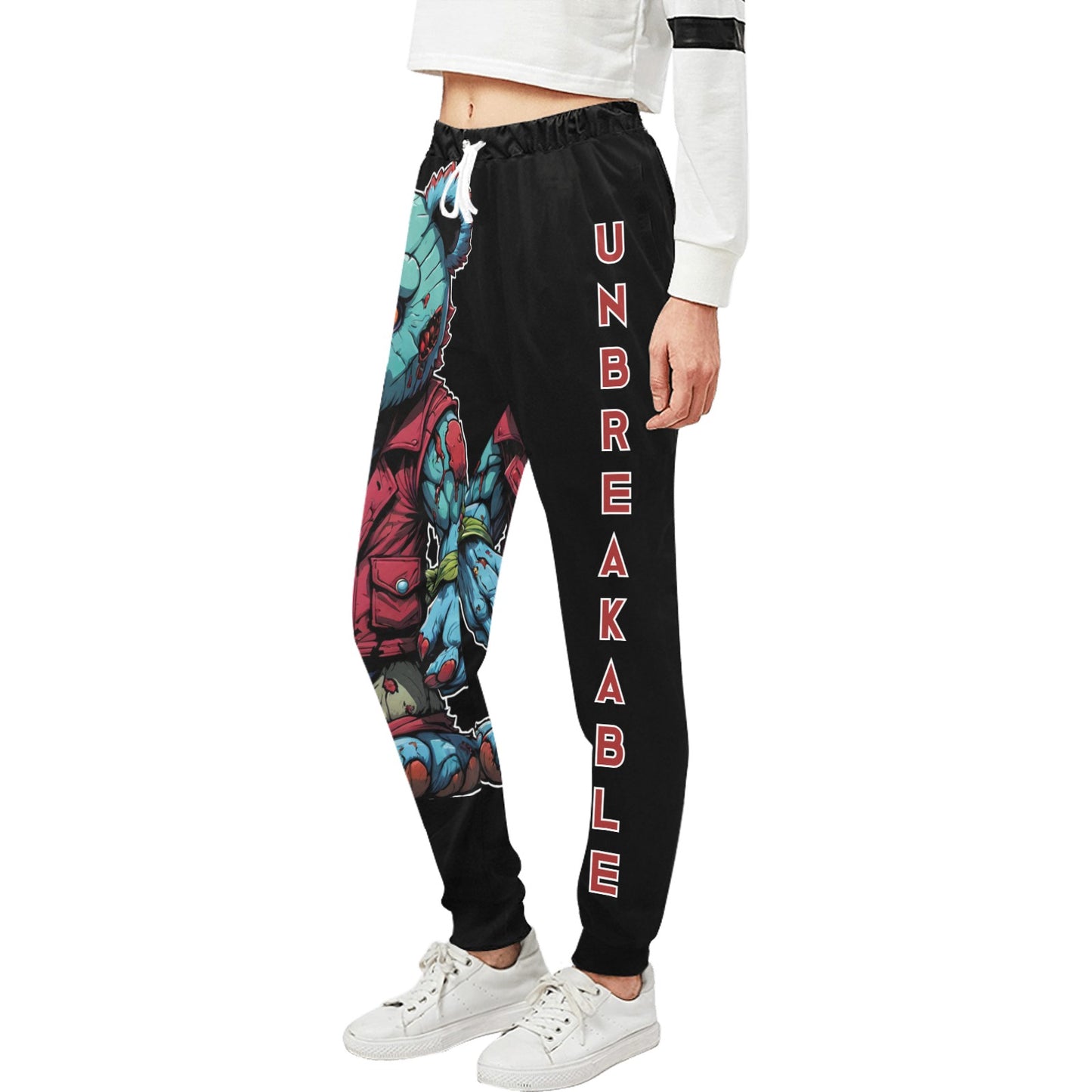 UNBREAKABLE ZOMBIE BEAR Casual Sweatpants (Model L11)