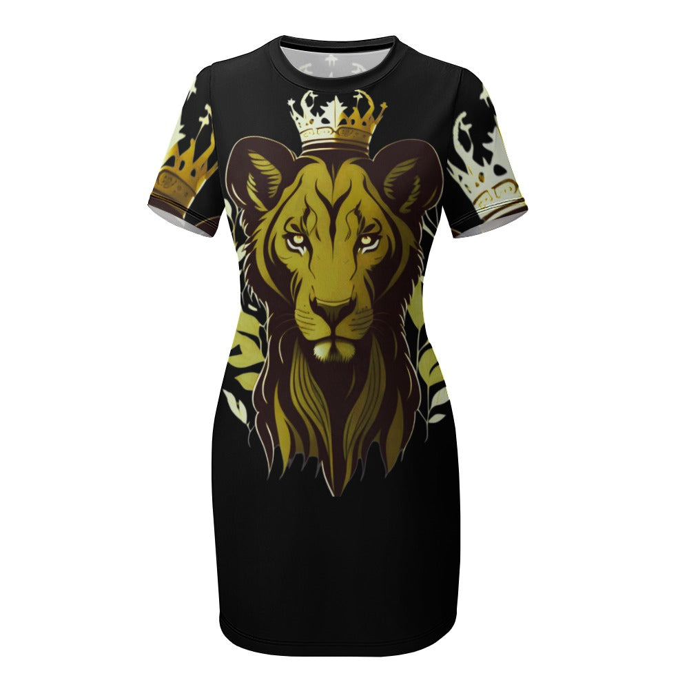 LIONESS Crew Neck Short Sleeve Dress