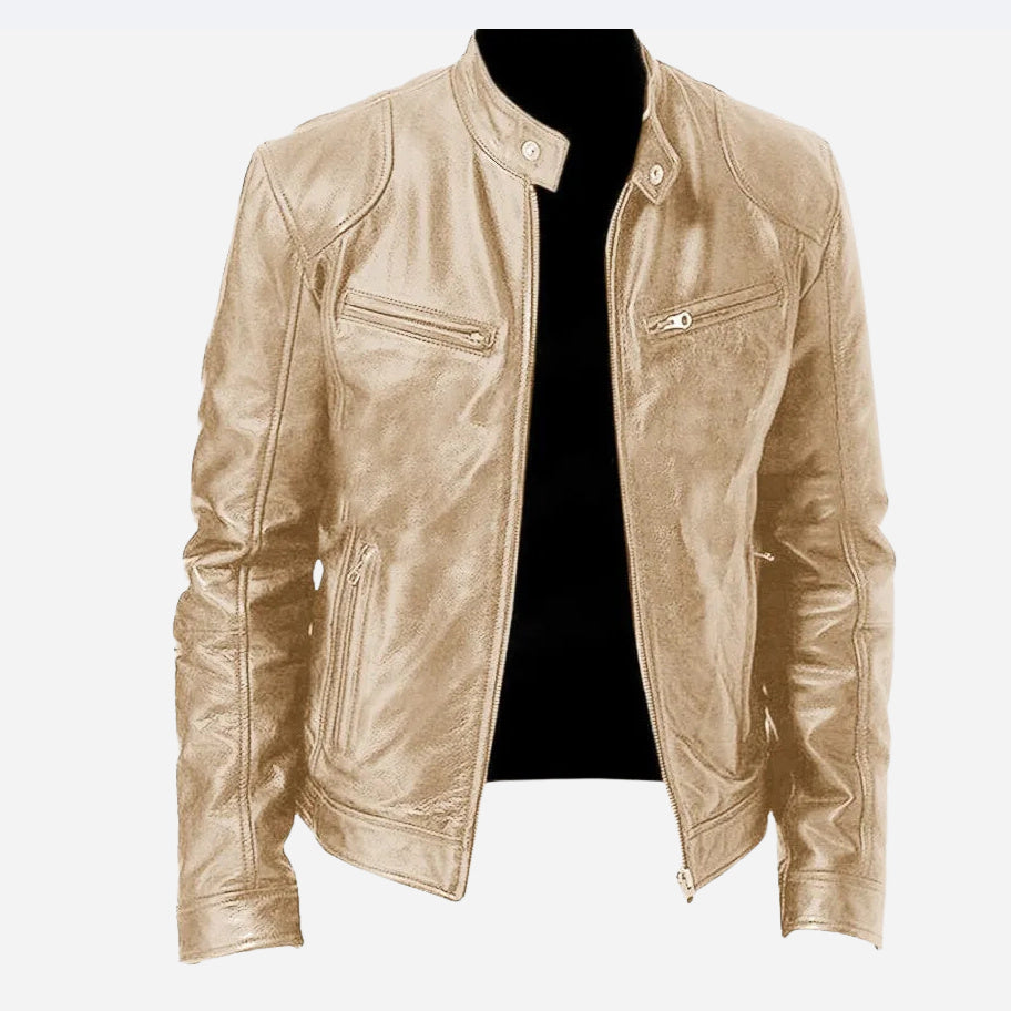 Men's Casual  Leather Jacket