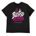 Blessed Not Stressed Men's 100% Cotton Graphic T-Shirt