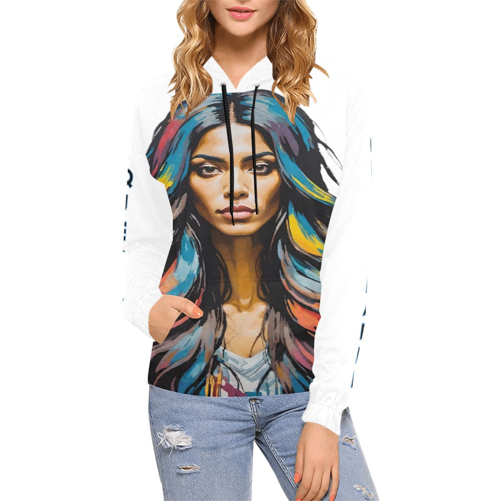 Women's All Over Print Hoodie (Model H13)