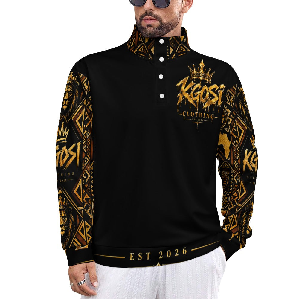 KGOSI Men's stand-up collar long-sleeved sweatshirt