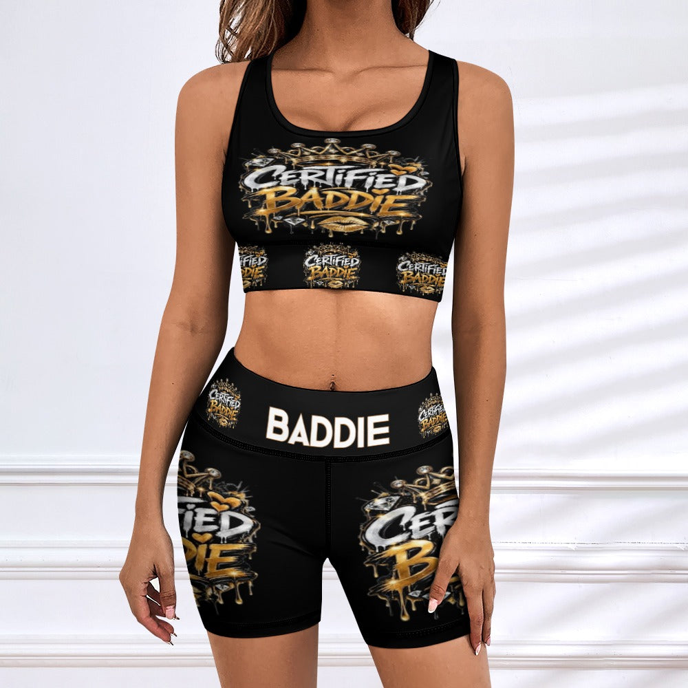 CERTIFIED BADDIE Women's Yoga Set with Shorts – Luxe Activewear
