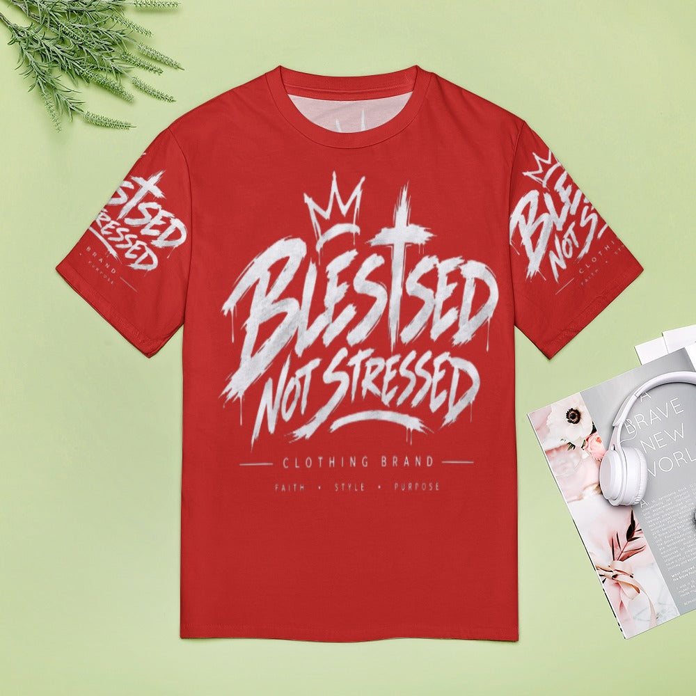 Blessed Not Stressed Women's All-Over Print T-Shirt