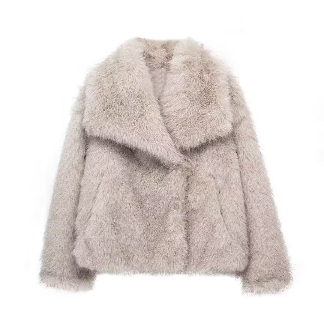 Women's Winter Plush Lapel Coat