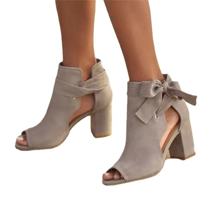 Women's European And American mid boot