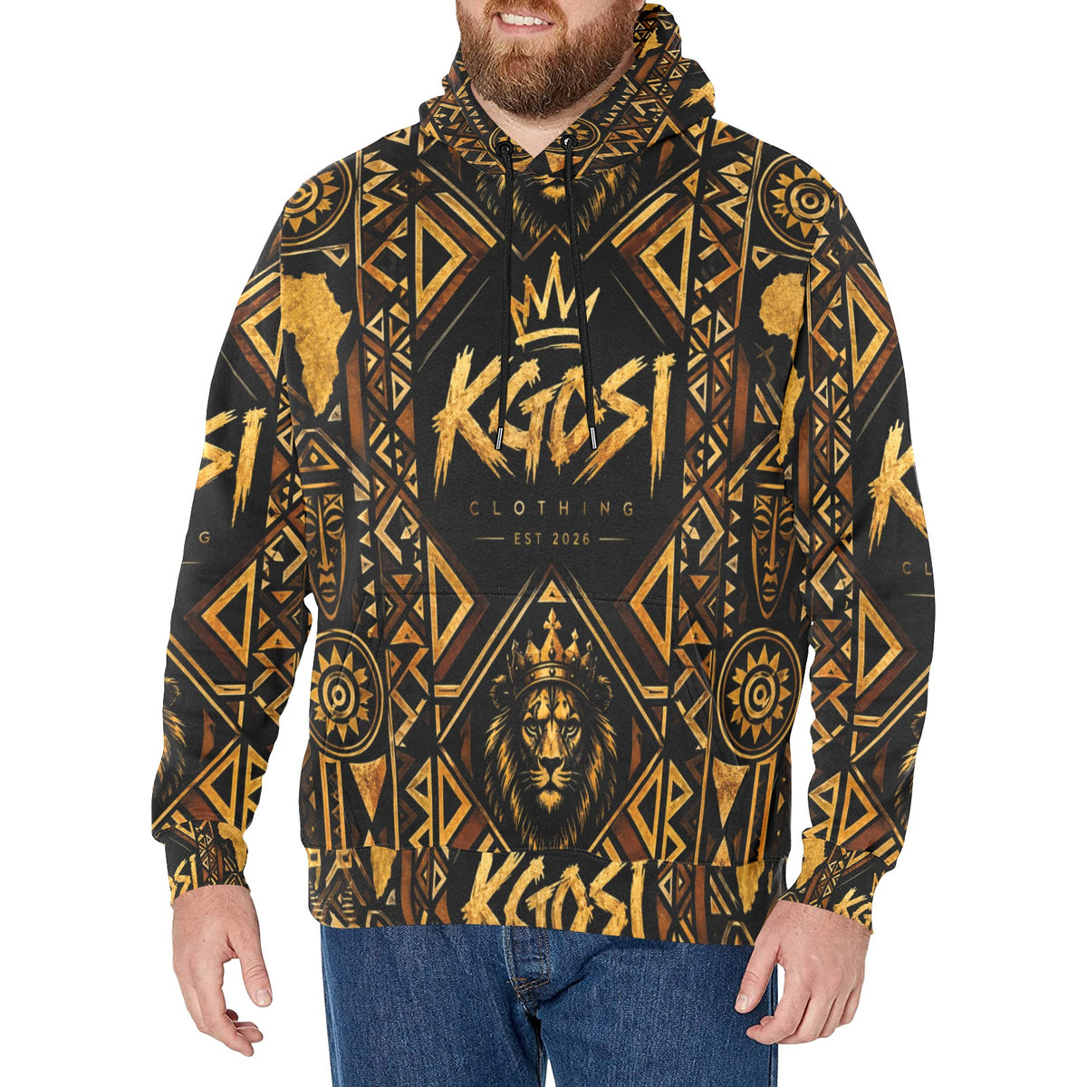 KGOSI Men's Long Sleeve Fleece Hoodie (H55)