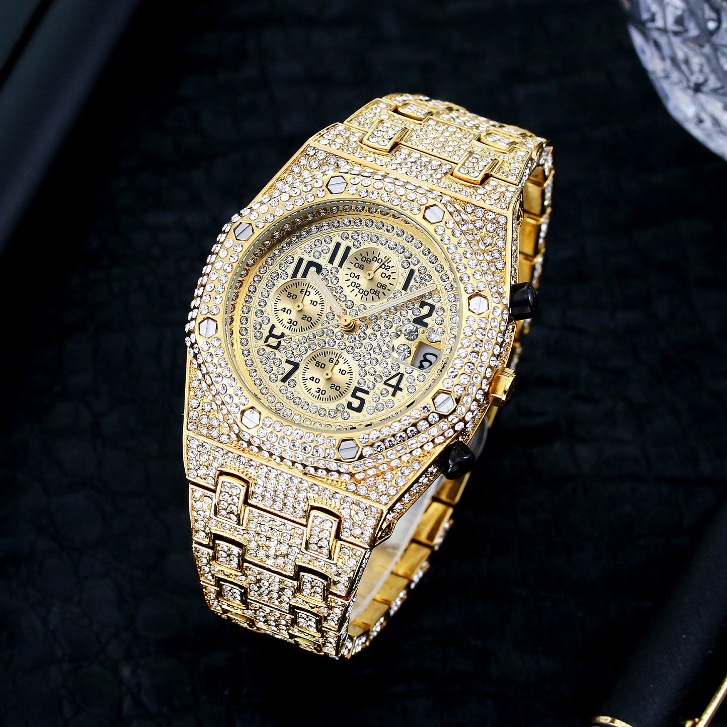 Simulated Diamond Royal Dynasty Swiss Watch for men