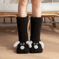 Cute furry Cartoon Dog non slip Socks For Women