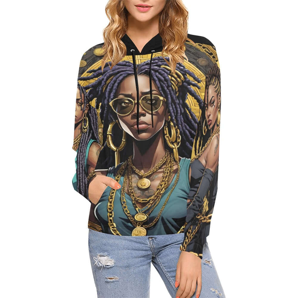 ROYAL DYNASTY 1 Women's All Over Print Hoodie (Model H13)