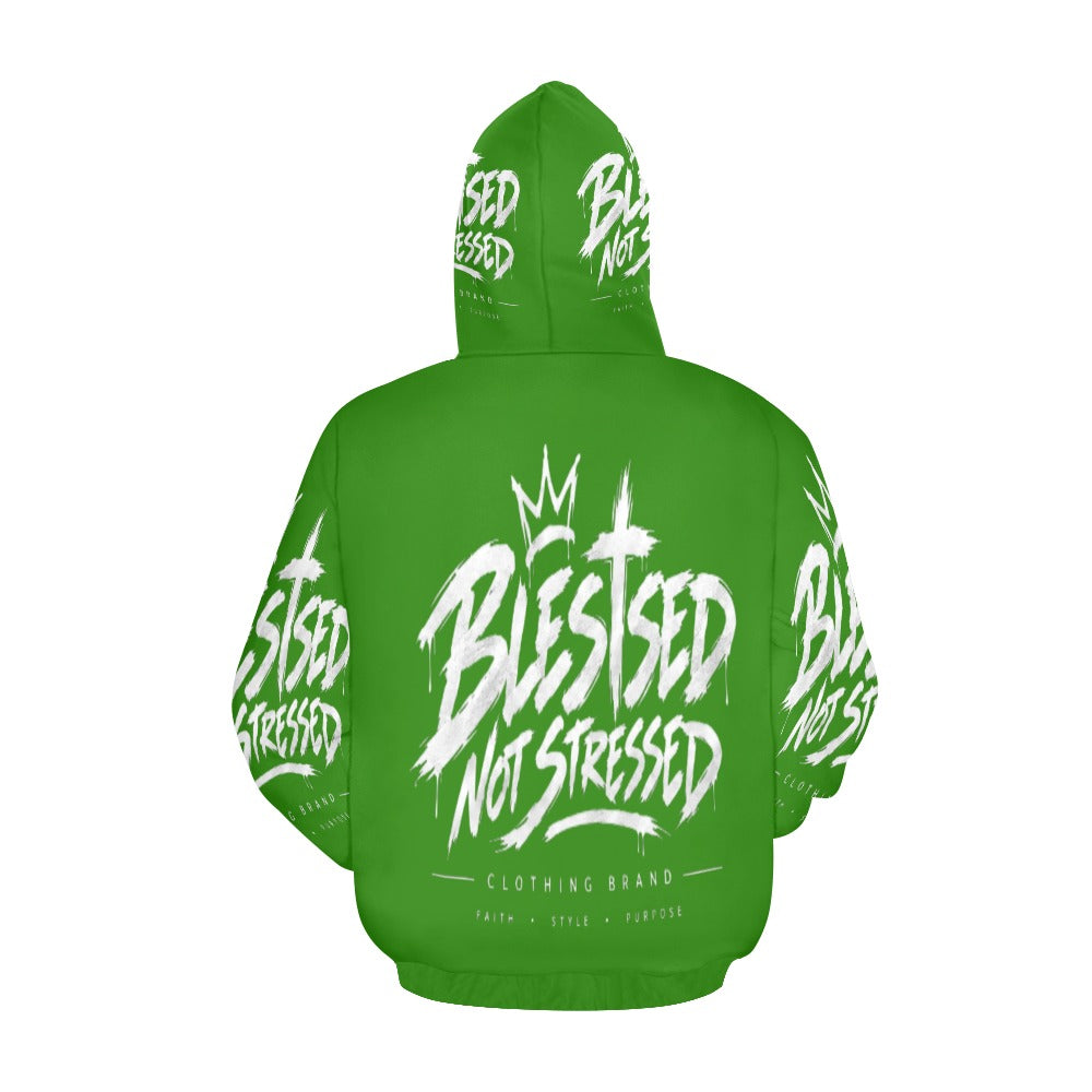 Blessed Not Stressed Women's Graphic Drawstring Hoodie