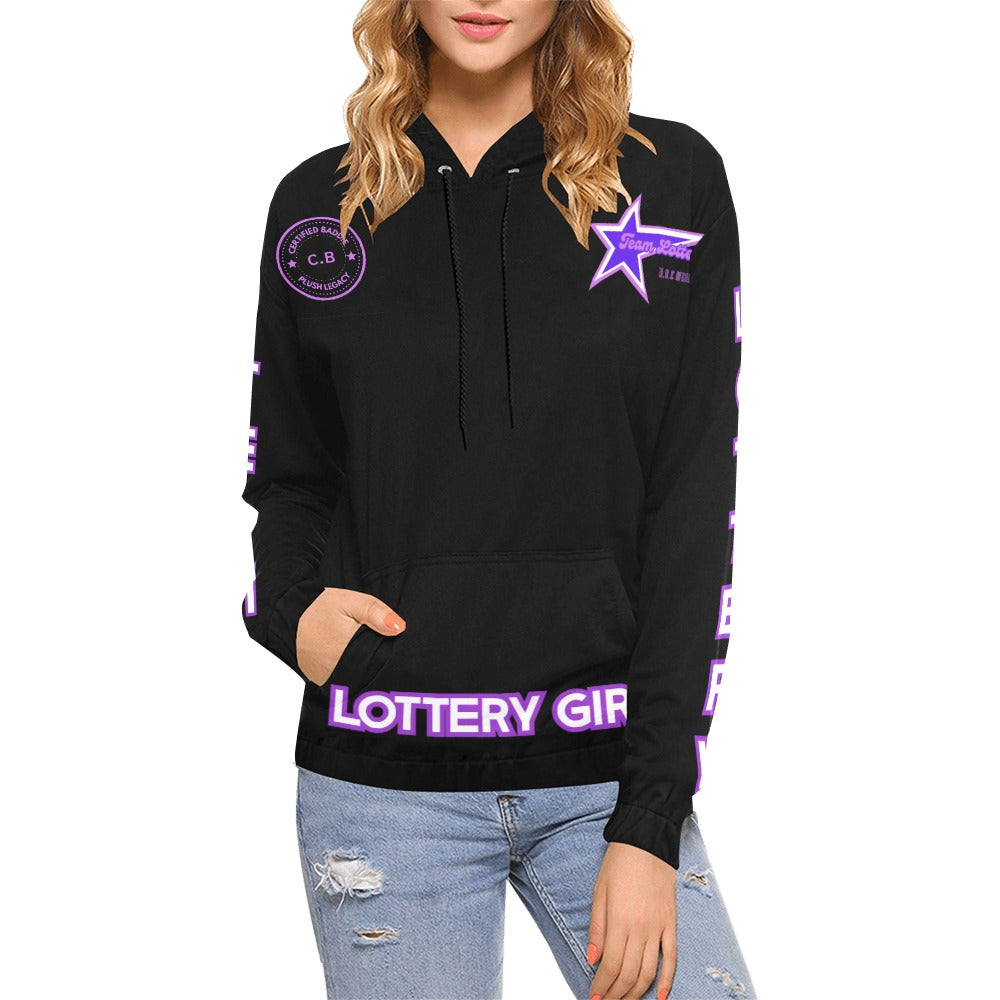 TEAM LOTTERY U.O.E WEAR Women's All Over Print Hoodie (Model H13)