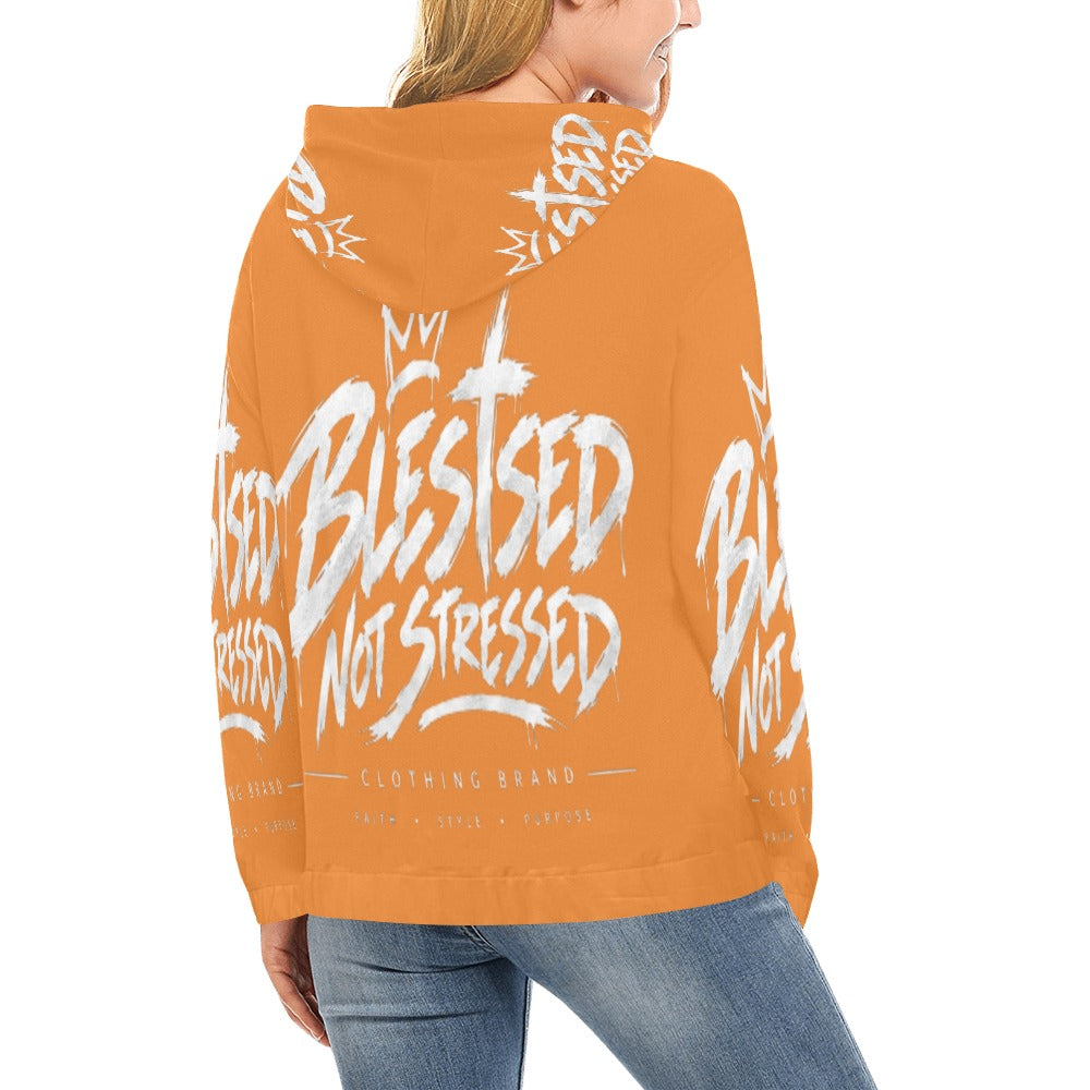 Blessed Not Stressed Women's Graphic Drawstring Hoodie