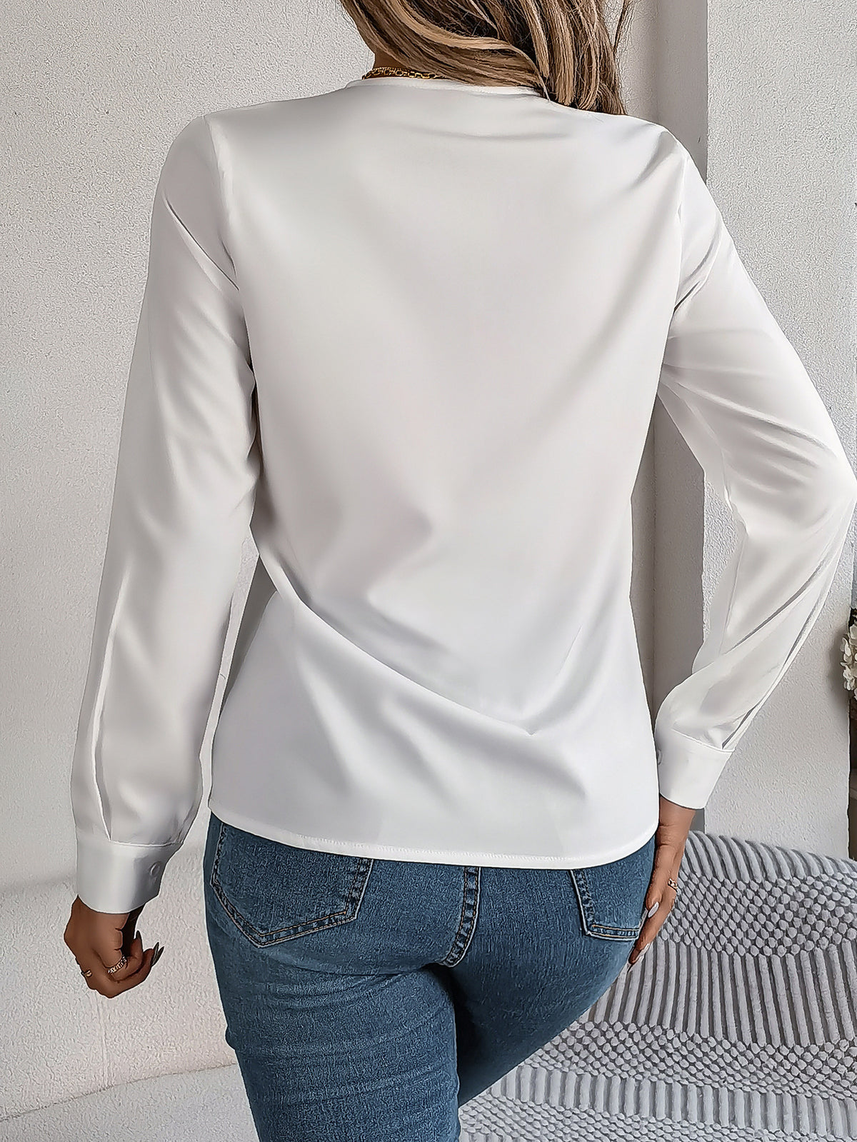 Fashion V-Neck Long Sleeve Shirt