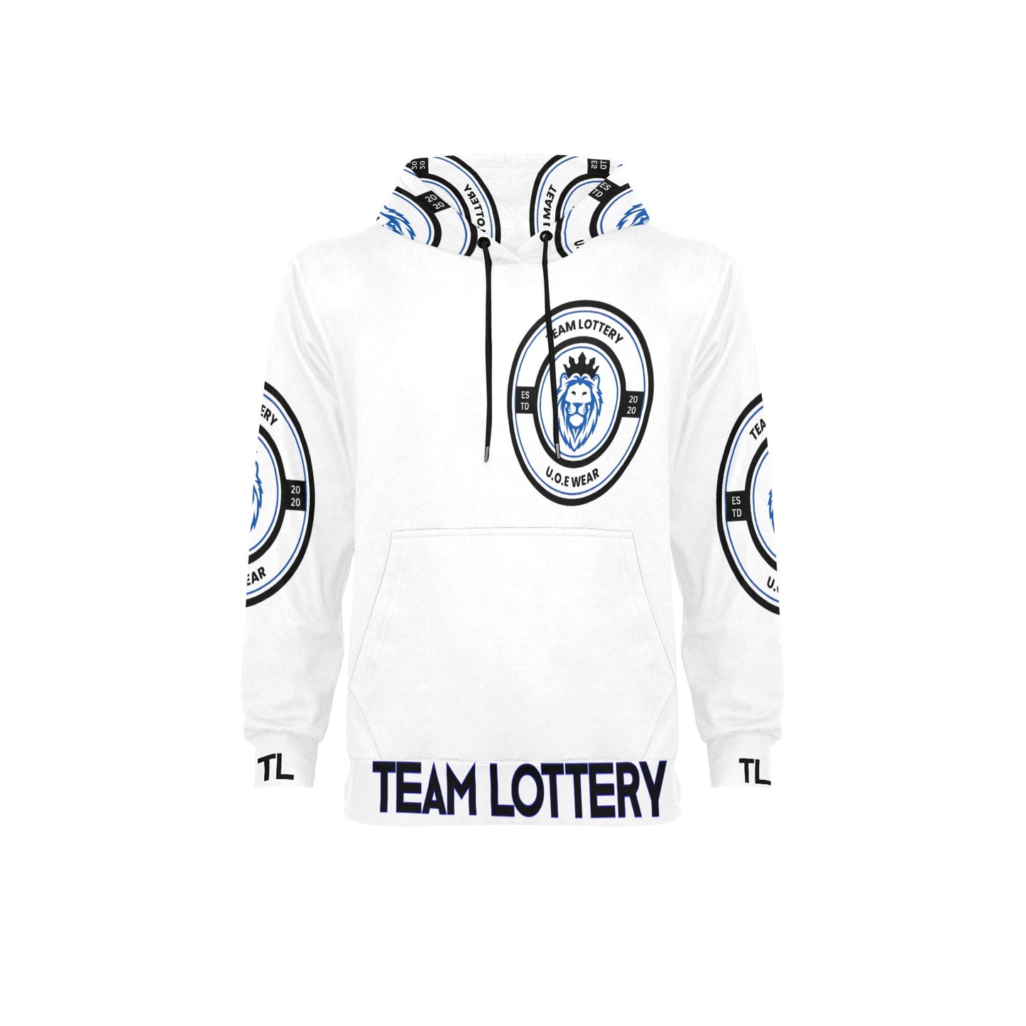 TEAM LOTTERY LION Men's Long Sleeve Fleece Hoodie (H55)