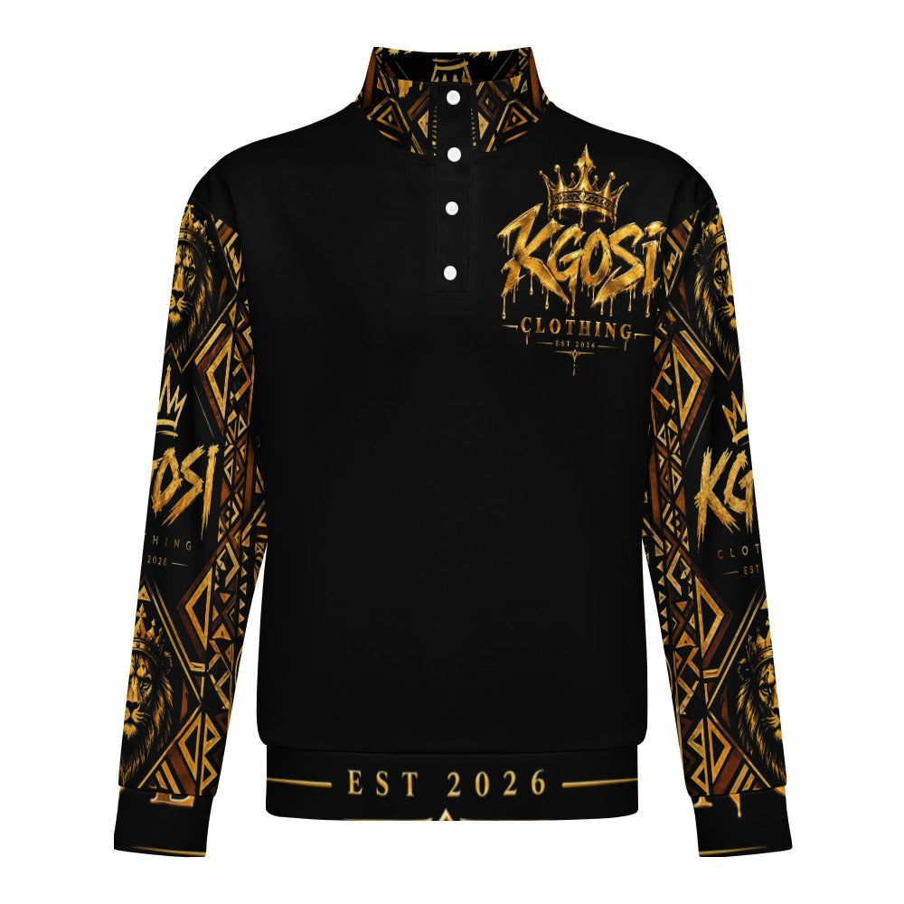 KGOSI Men's stand-up collar long-sleeved sweatshirt
