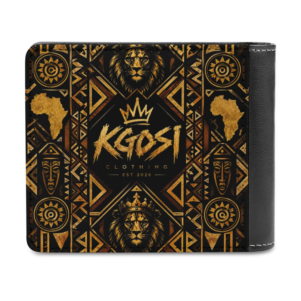 KGOSI PU Leather Wallet with Two-Sided Designs