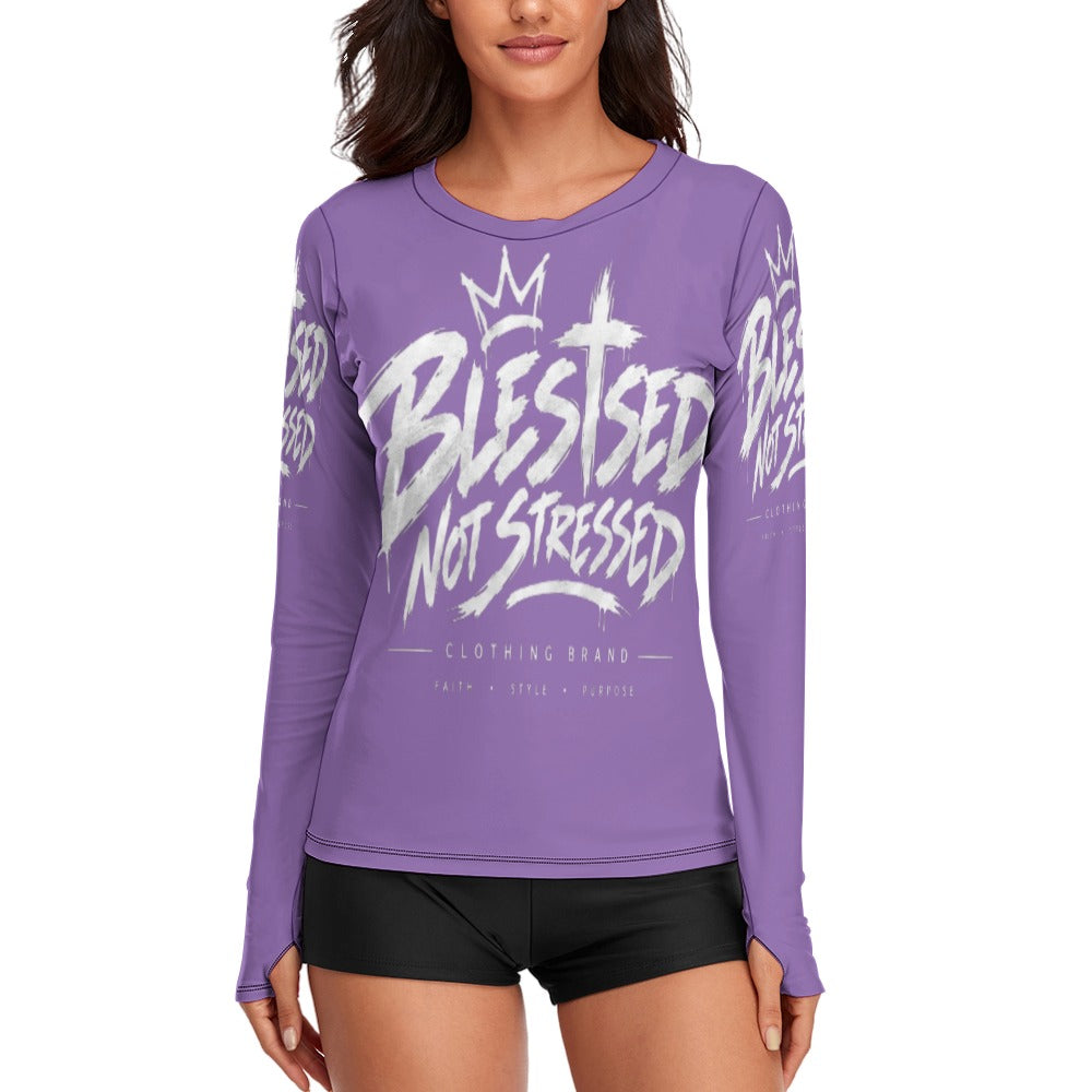 Blessed Not Stressed Women's Lightweight Long Sleeve T-Shirt