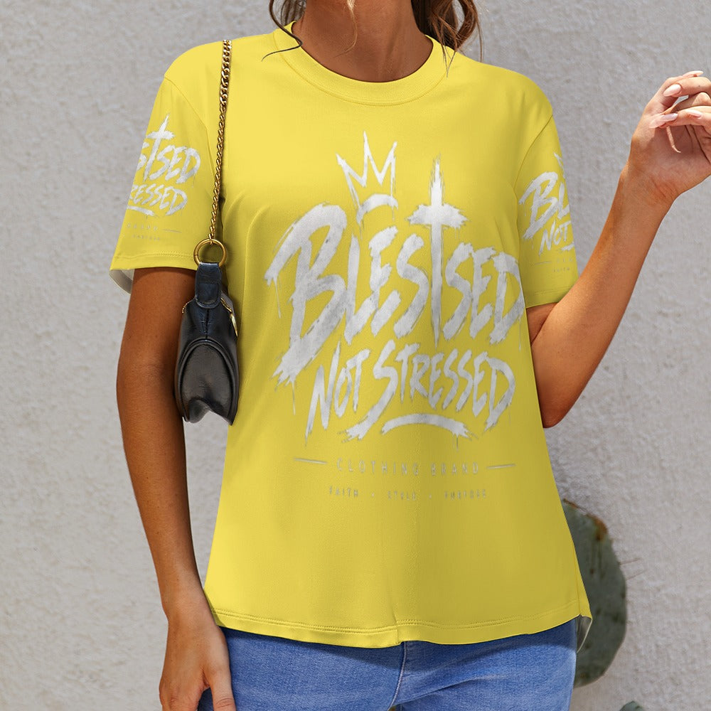Blessed Not Stressed Women's All-Over Print T-Shirt
