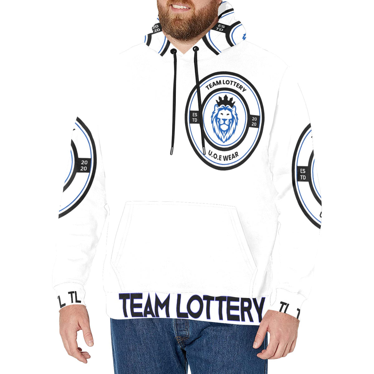 TEAM LOTTERY LION Men's Long Sleeve Fleece Hoodie